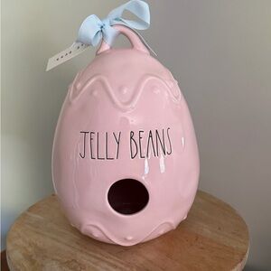 Pink 'JELLY BEANS' Ceramic Egg Decorative Jar